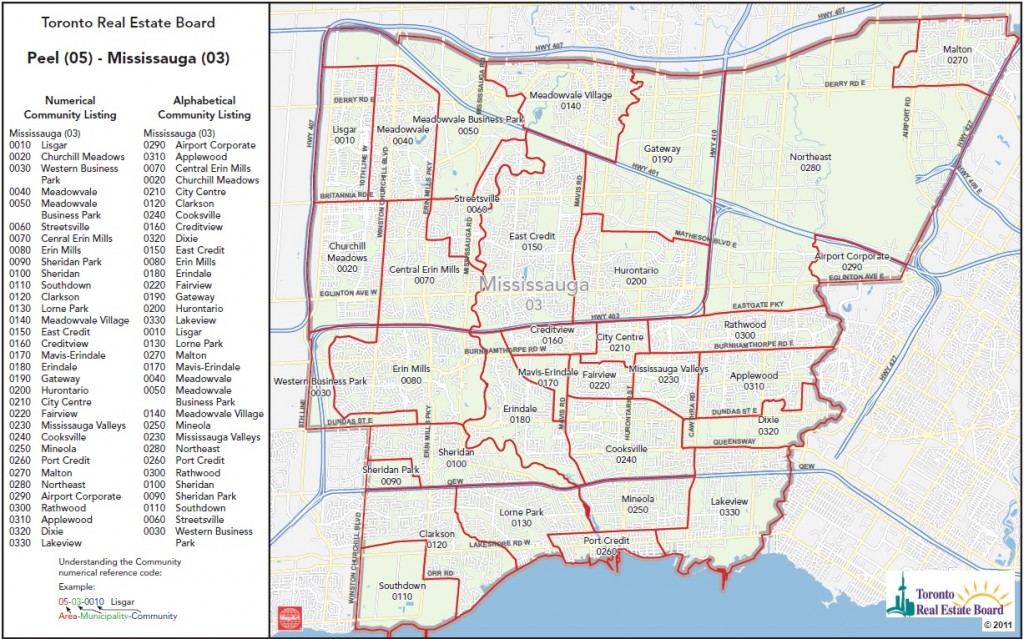 Mississauga District Map