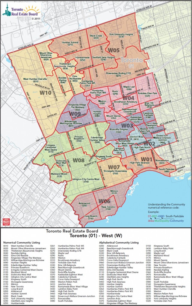 Toronto West District Map